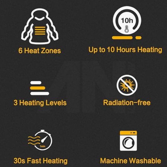 NEW Arctica Gear Lightweight Heated 6 area Jacket with 12V/5A Power Bank XL blue - Picture 4 of 5